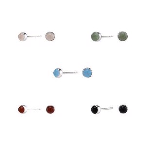 Nordahl Jewellery - SWEETS52 ørestikker i sølv m. rosakvarts329 012